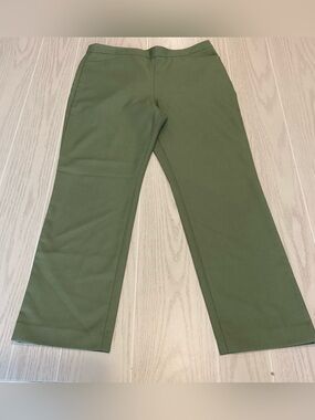 Women’s LOFT Olive Green Straight Leg Pants Size 10 Work Office Career